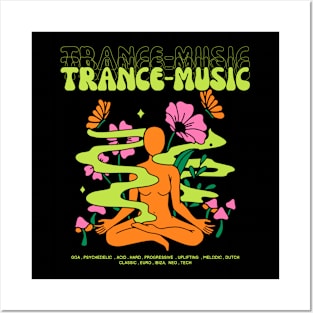TRANCE - Music Meditation  (green/orange) Posters and Art
